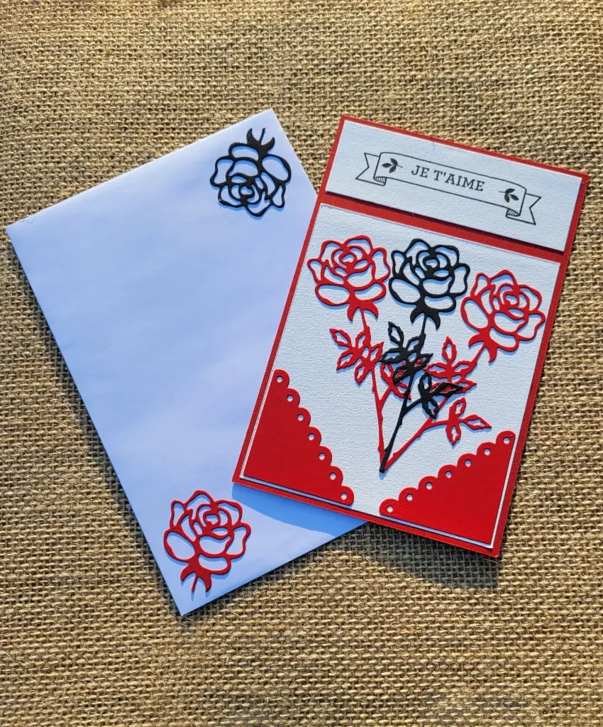 CARTE "Je t'aime" + ENVELOPPE