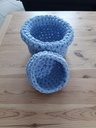 2 PANIERS AU CROCHET (bleu clair)