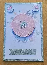 CARTE FLOCONS rose et gris + ENVELOPPE