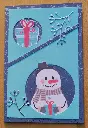 CARTE bonhomme de neige + ENVELOPPE
