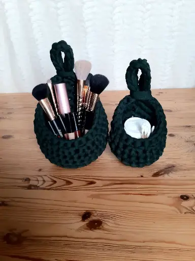 2 PANIERS A ACCROCHER (vert foncé)
