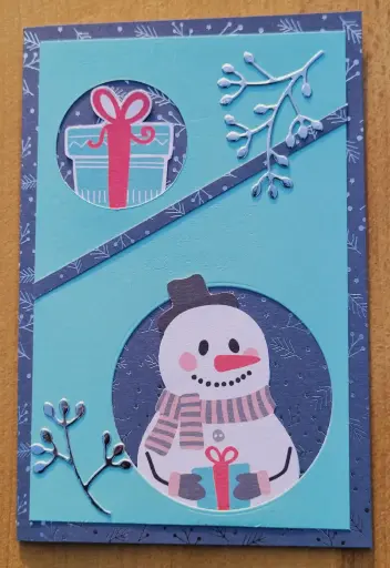 CARTE bonhomme de neige + ENVELOPPE