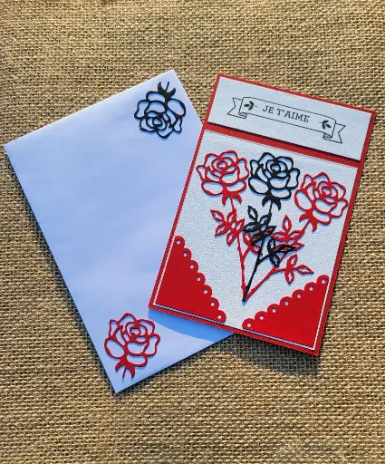 CARTE "Je t'aime" + ENVELOPPE